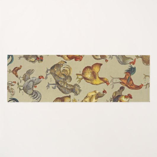 Rooster-Hühnerfarm Landtier Yogamatte (Vorderseite (Horizontal))