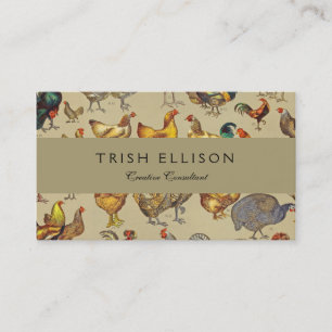 Rooster-Hühnerfarm Tiergeflügel Land Visitenkarte