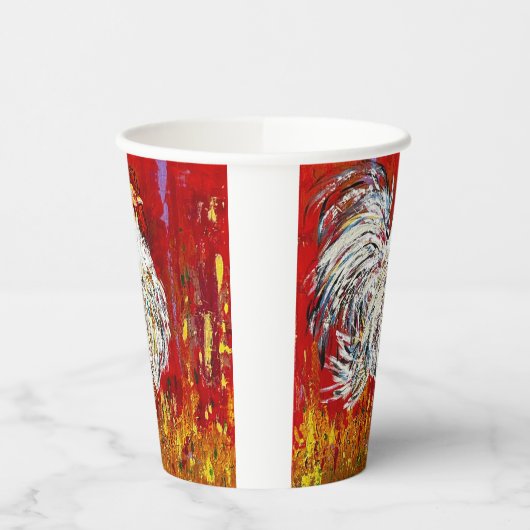 Rooster-Hühnerpapier-Becher Pappbecher (Links)