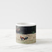 Rooster im Farm Foto von Sandy Closs. Espressotasse (Vorderseite)