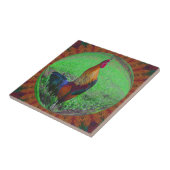 Rooster in Bubble Nature Abstrakt Art Tile Fliese (Seite)