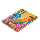 Rooster in den Blume Notizblock (Linke Seite)
