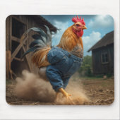 Rooster in einem dummen Bauernhof Mousepad (Vorne)