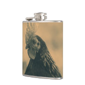Rooster in Sepia Flachmann (Links)