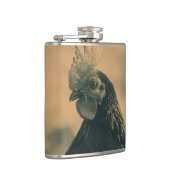 Rooster in Sepia Flachmann (Rechts)
