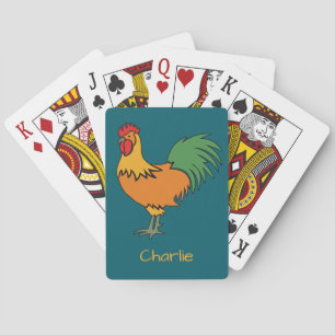 Rooster-individuelle Name und Farbspielkarten Spielkarten
