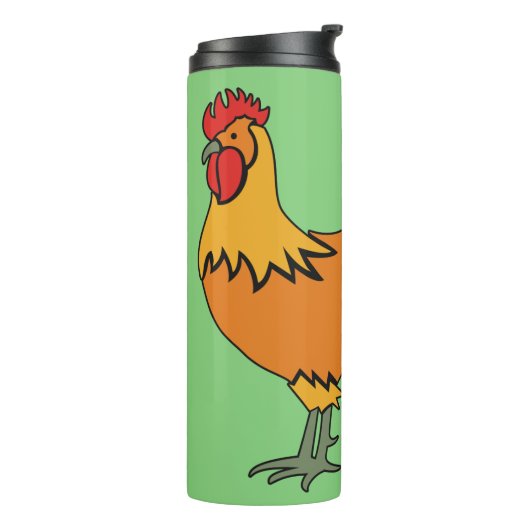 Rooster-individuelle Name und Farbwäscher Thermosbecher (Nach links gedreht)