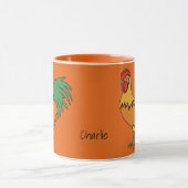 Rooster-individuelle Name und Tasse (Zentrum)