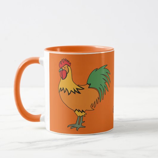Rooster-individuelle Name und Tasse (Links)