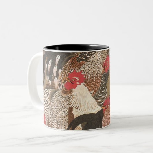 Rooster Japanisches Kunstroster Jahr 2017 Tasse 3 (Vorderseite Links)