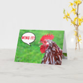 Rooster Joke Birthday Karte (Gelbe Blume)