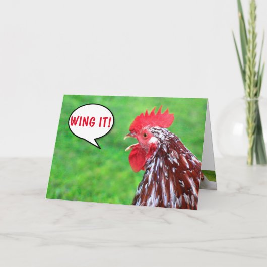 Rooster Joke Birthday Karte (Vorderseite)
