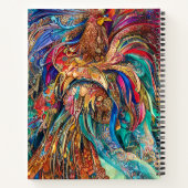 Rooster - Kaleidoskop von Farben Notizblock (Rückseite)