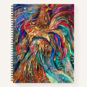 Rooster - Kaleidoskop von Farben Notizblock