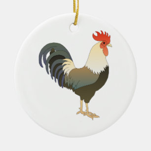 Rooster Keramik Ornament