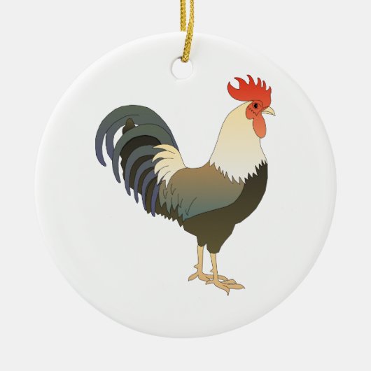 Rooster Keramik Ornament (Vorne)