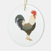 Rooster Keramik Ornament (Links)