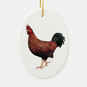 Rooster Keramik Ornament