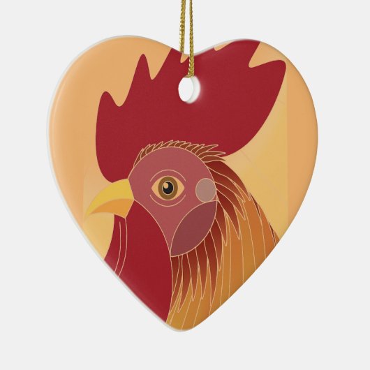 Rooster Keramik Ornament (Rechts)