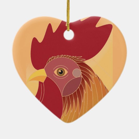 Rooster Keramik Ornament (Hinten)