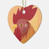 Rooster Keramik Ornament (Links)