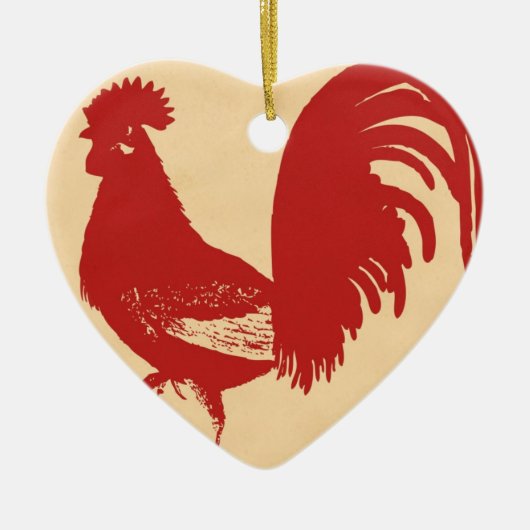 Rooster Keramikornament (Vorne)