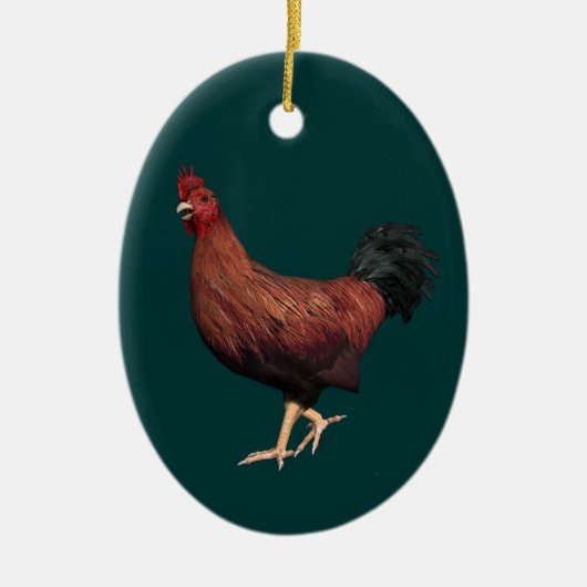 Rooster Keramikornament (Vorne)