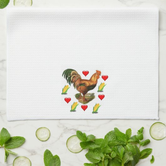 Rooster Kitchen Handtuch (Gefaltet)