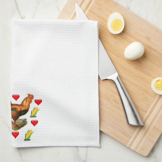 Rooster Kitchen Handtuch (Viertel Falte)