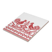 Rooster-Kreuzstich Fliese (Seite)