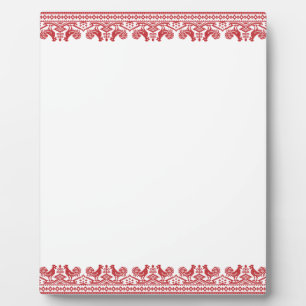 Rooster-Kreuzstich Fotoplatte