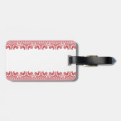 Rooster-Kreuzstich Gepäckanhänger (Rückseite horizontal)