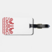 Rooster-Kreuzstich Gepäckanhänger (Rückseite horizontal)