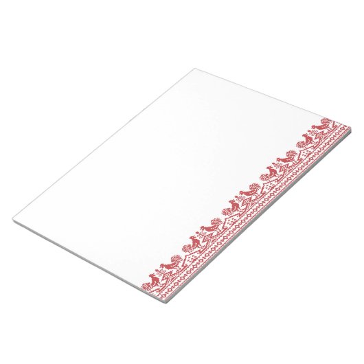 Rooster-Kreuzstich Notizblock (angewinkelt)