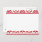 Rooster-Kreuzstich Postkarte (Vorne/Hinten)