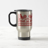 Rooster-Kreuzstich Reisebecher (Links)