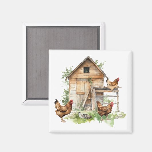 Rooster Kühlschrank Magnet (Vorderseite/Rückseite)