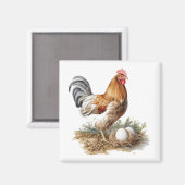 Rooster Kühlschrank Magnet (Vorderseite/Rückseite)