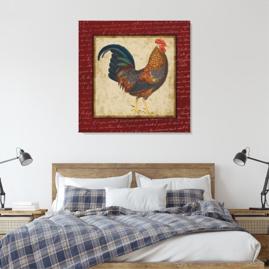 Rooster Leinwanddruck (Insitu (Schlafzimmer))