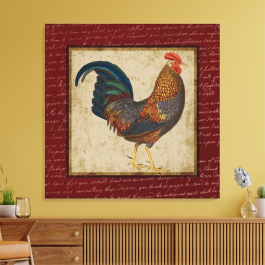 Rooster Leinwanddruck (Insitu (Wohnzimmer))
