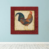 Rooster Leinwanddruck (Insitu (Holzboden))