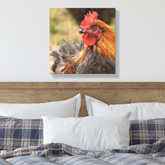 Rooster Leinwanddruck (Insitu (Schlafzimmer))