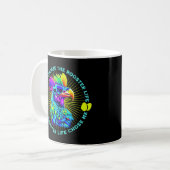 Rooster Life Funny Retroster Chicken Zitat Kaffeetasse (Vorderseite Links)