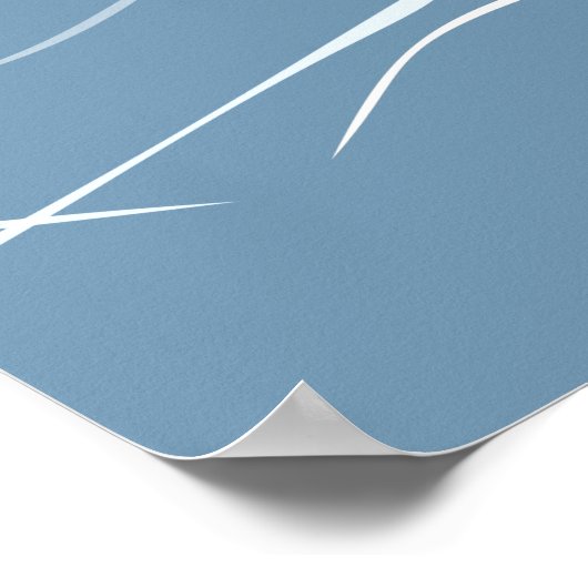 Rooster Light Blue Kitchen Wand an Wand - Poster (Ecke)