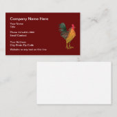 Rooster-Logo-Thema Visitenkarte (Vorne/Hinten)
