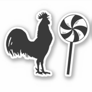 Rooster Lollipop Aufkleber