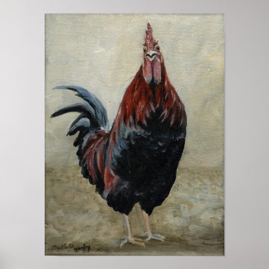 Rooster Look Bird Art Print Poster (Vorne)