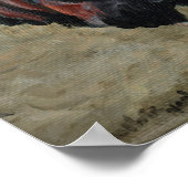 Rooster Look Bird Art Print Poster (Ecke)