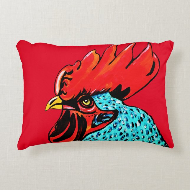 Rooster Lover Reversible Dekokissen (Vorderseite)