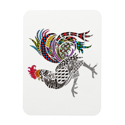 Rooster Magnet 3"x4" (Vertikal)
